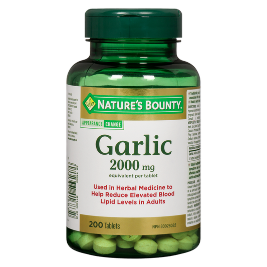 Nature's Bounty Garlic 2,000 mg Tablets, 200 Count
