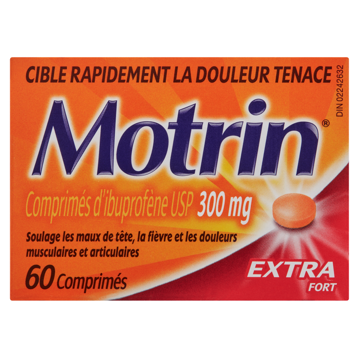 Motrin Extra Strength Ibuprofen 300 mg Tablets, 60 Count