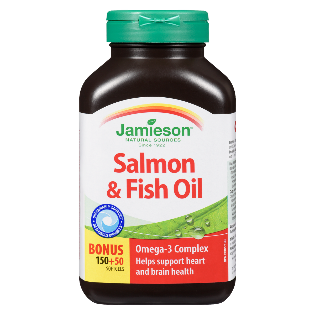 Jamieson Salmon & Fish Oil Omega-3 Complex, Bonus 150 + 50 Softgels