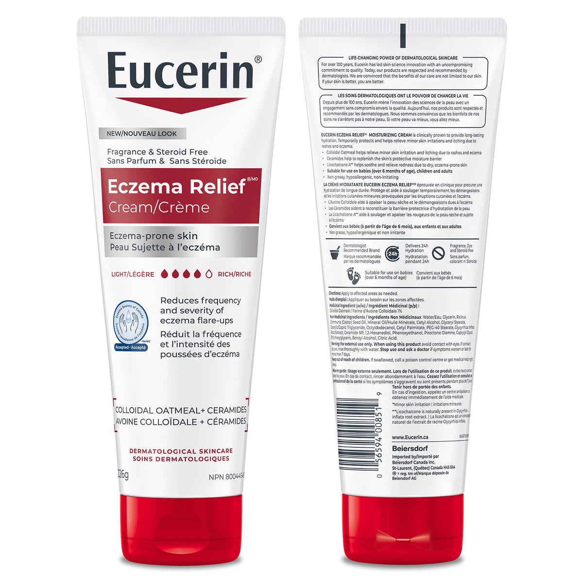 Eucerin Eczema Relief Moisturizing Body Cream, 226 g