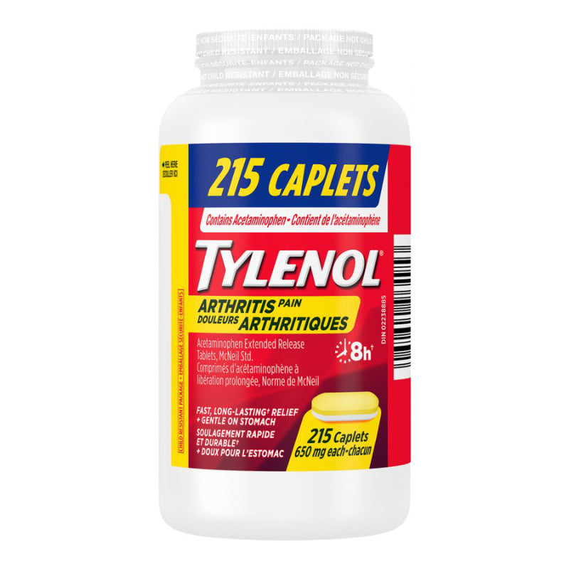TYLENOL Arthritis Pain 8H 650 mg Extended Release Caplets, 215 Count