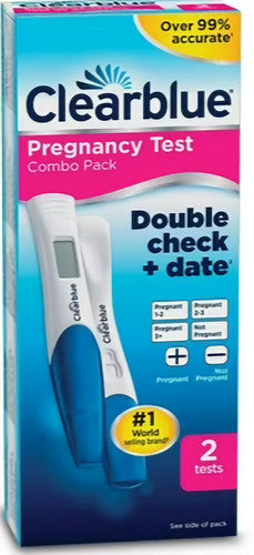 Clearblue Double-Check & Date Pregnancy Test Combo Pack, 2 Tests