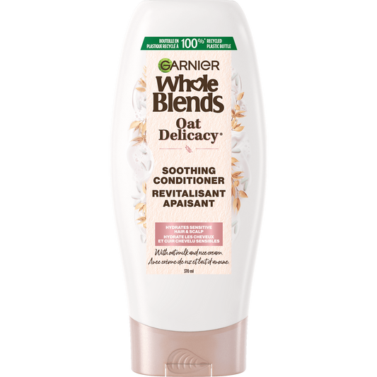 Garnier Whole Blends Oat Delicacy Gentle Conditioner with Oat Milk & Rice Cream, 370 mL