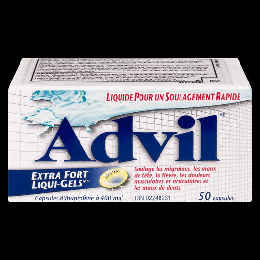 Advil Extra Strength Liqui-Gels 400 mg Ibuprofen Capsules, 50 Count