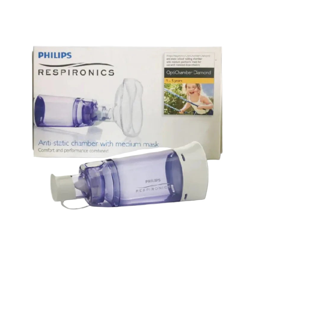 Philips Respironics OptiChamber Diamond Valved Holding Chamber with Small Mask