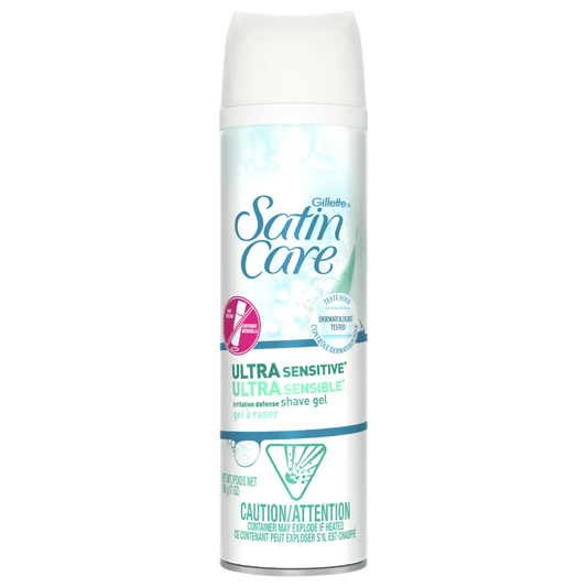 Gillette Satin Care Ultra Sensitive Women's Shave Gel, 198 g