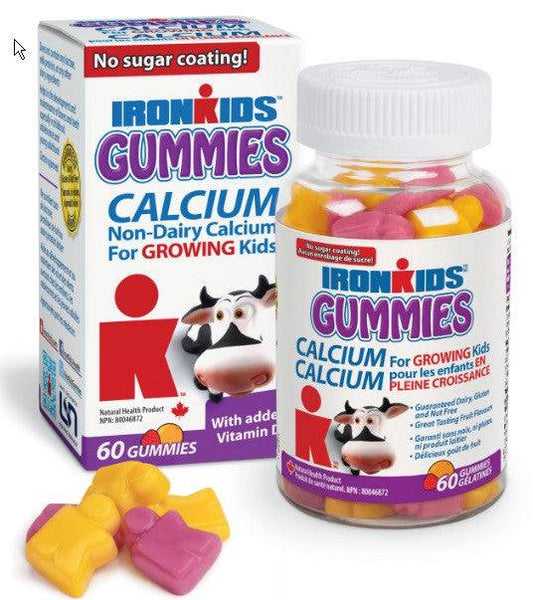 IronKids Essentials Calcium Gummies with Vitamin D, 60 Gummies
