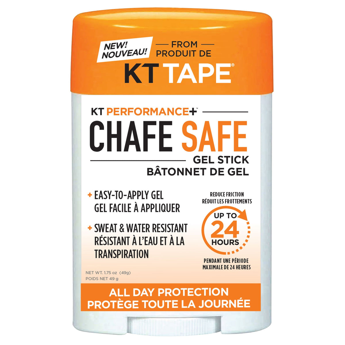 KT Performance+ Chafe Safe Gel Anti-Chafe Stick, 49.6 g