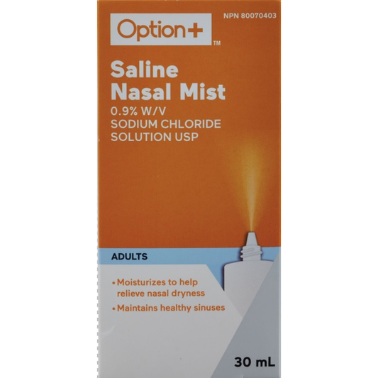 Option+ Saline Nasal Mist, 30 mL
