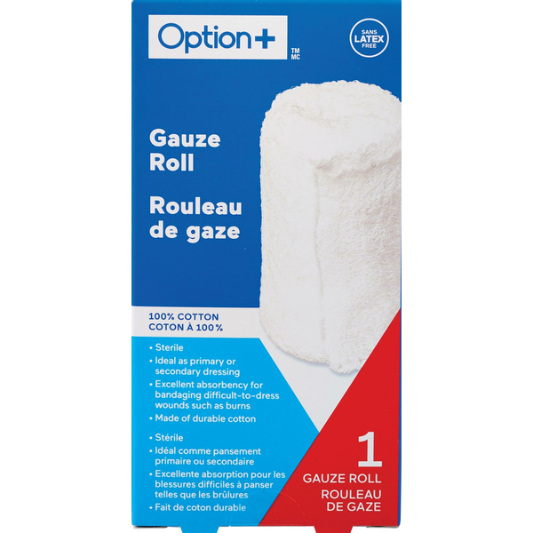 OPTION+ 100% Cotton Gauze Roll