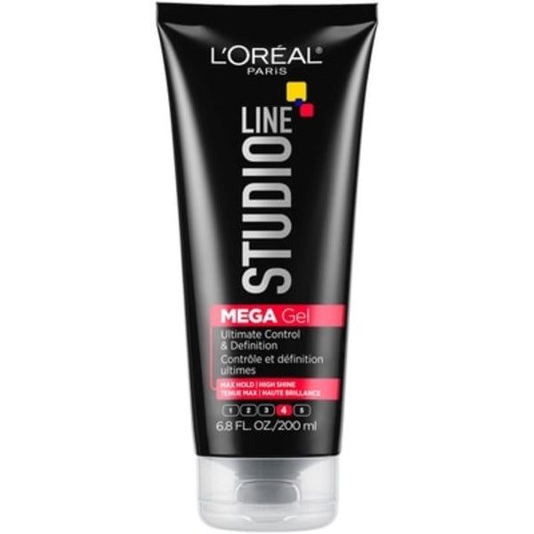 L'Oréal Paris Studio Line MEGA Hair Gel, Super Strong High Shine Hold, 200 mL