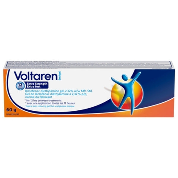 Voltaren Emulgel Extra Strength Gel for Back, Joint & Muscle Pain, 60 g