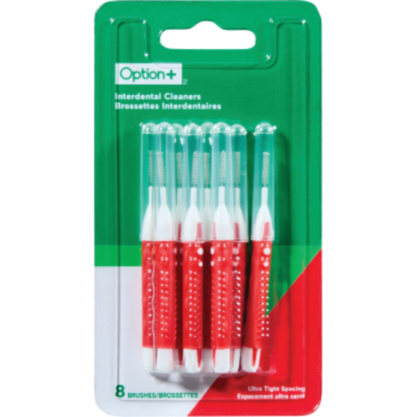 OPTION+ Ultra Tight Interdental Cleaner Brushes, 8 Count