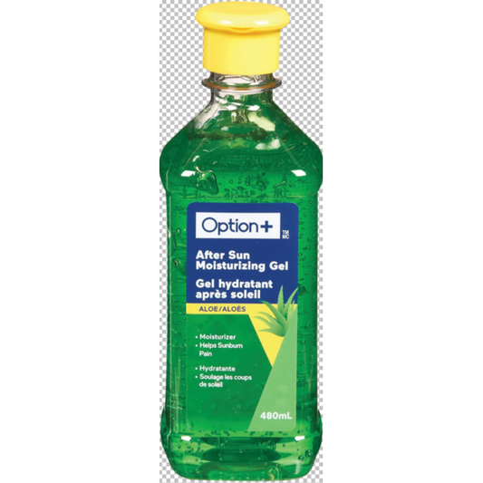 Option+ Aloe Vera After Sun Moisturizing Gel, 480 mL