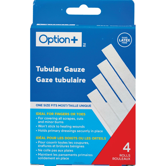 Option+ Tubular Gauze Finger Protector, 4 Count