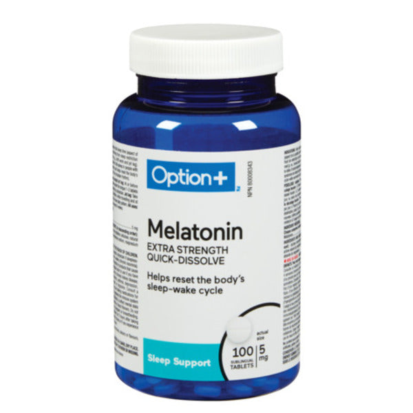 OPTION+ Melatonin 5 mg Tablets, 100 Count