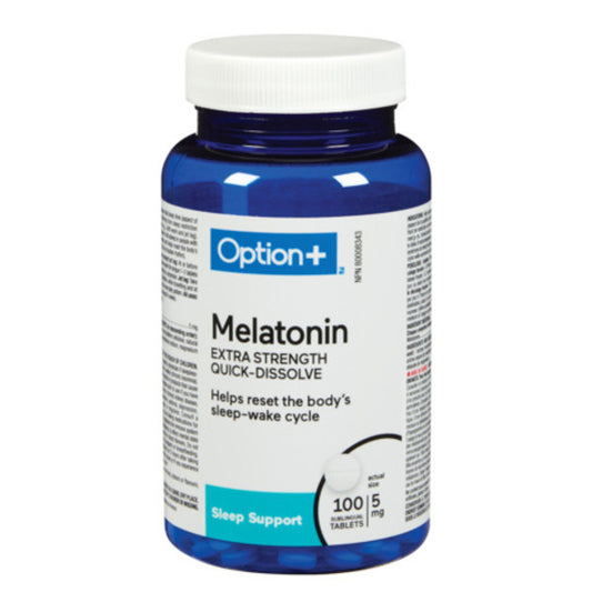 OPTION+ Melatonin 5 mg Tablets, 100 Count