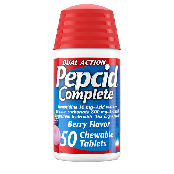 Pepcid Complete Berry Flavour Chewable Tablets, 50 Count