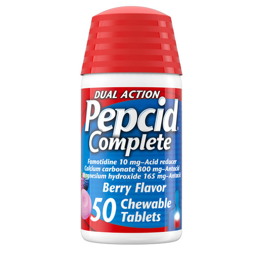Pepcid Complete Berry Flavour Chewable Tablets, 50 Count