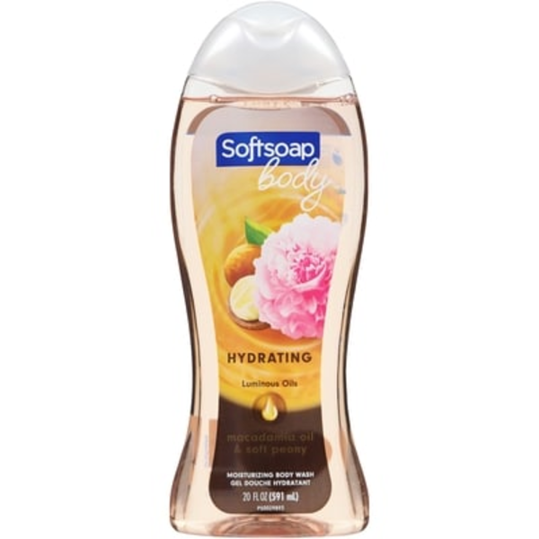 Softsoap Luminous Oils Moisturizing Body Wash, Macadamia Oil & Peony, 591 mL