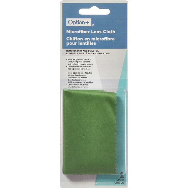 OPTION+ Microfibre Lens Cloth, 1 Count