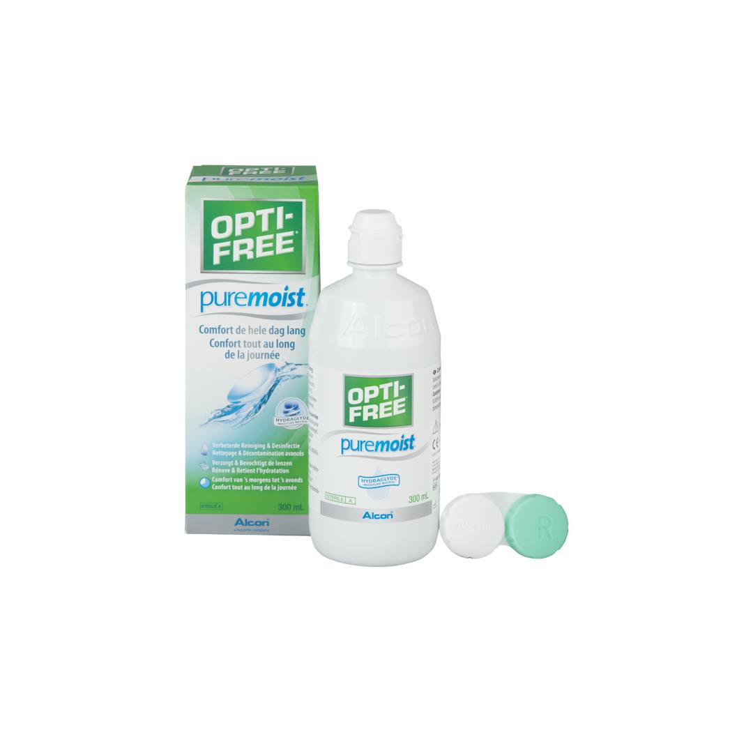 OPTI-FREE PureMoist Multi-Purpose Contact Lens Solution, 300 mL