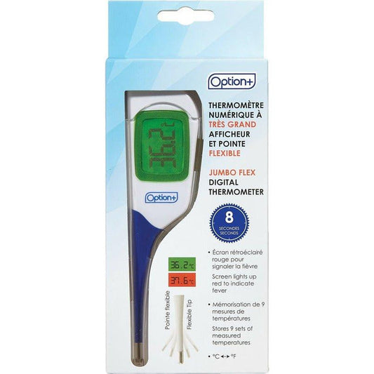Option+ Jumbo Flex Digital Thermometer, 8 Seconds