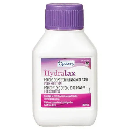Option+ Hydralax Polyethylene Glycol 3350 Powder for Solution, 238 g
