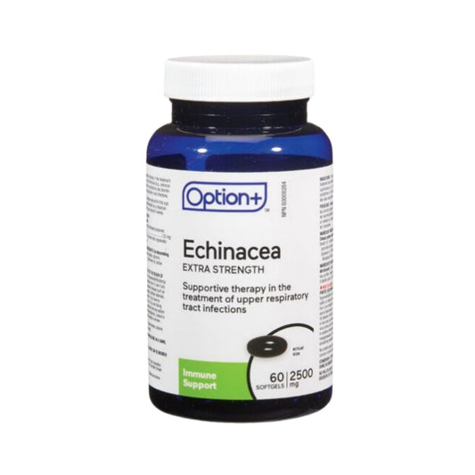 Option+ Echinacea Extra Strength 2500 mg Softgels, 60 Count