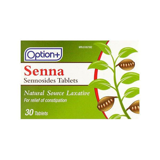 Option+ Senna Laxative Sennosides Tablets 8.6 mg, 30 Tablets