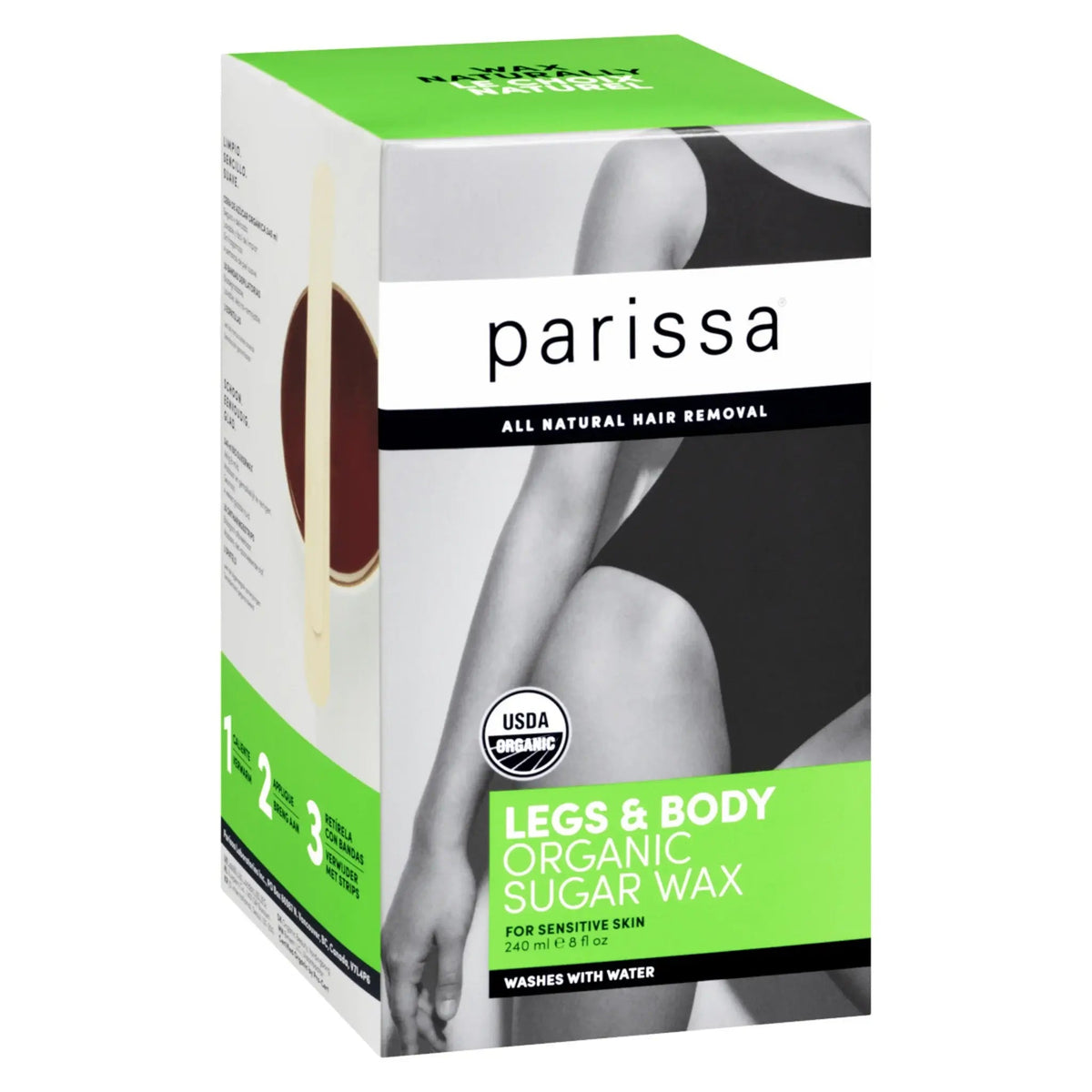 Parissa Organic Sugar Wax Legs & Body, 240 mL