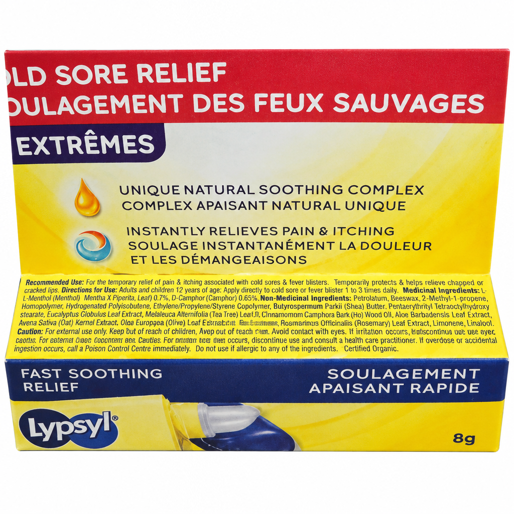Lypsyl Extreme Cold Sore Relief Lip Balm, 8 g