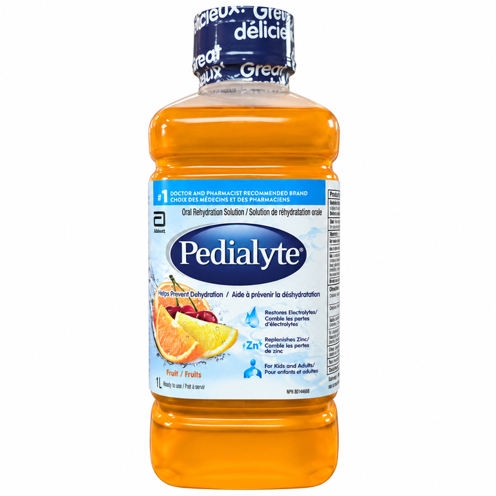 Pedialyte Fruit Flavoured Oral Rehydration Solution, 1 L