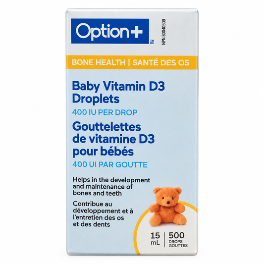 Option+ Baby Vitamin D Droplets 400 IU per Drop, 15 mL