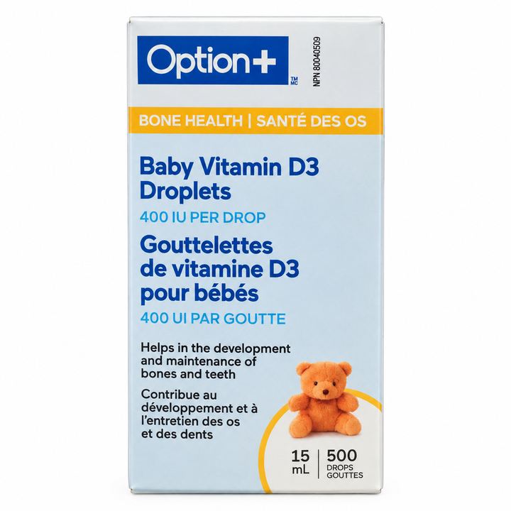 Option+ Baby Vitamin D Droplets 400 IU per Drop, 15 mL