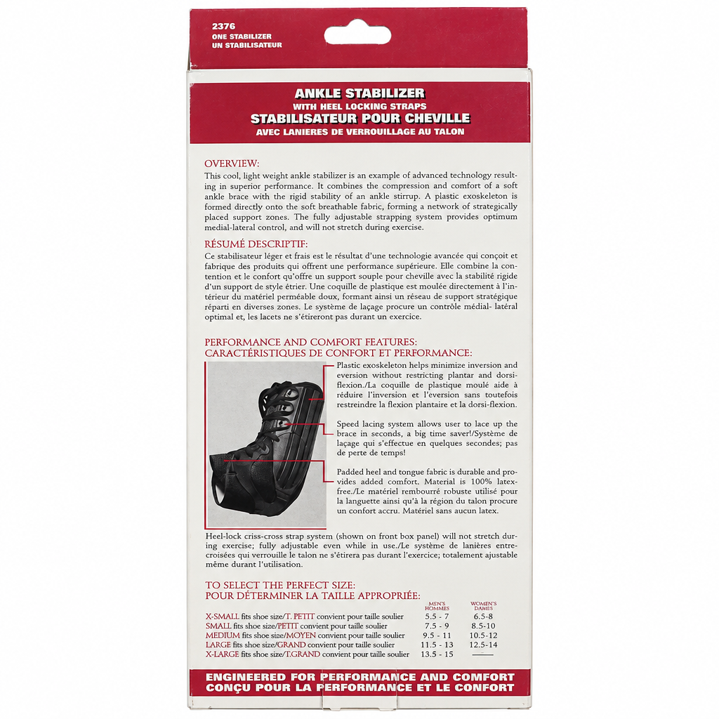 AIRWAY ANKLE STABILIZER WSTRAPS SMALL 1S