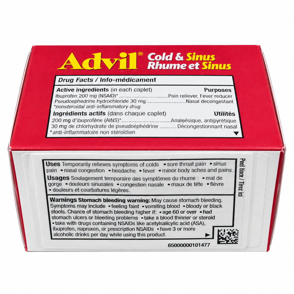 Advil Cold & Sinus Caplets, 40 Caplets