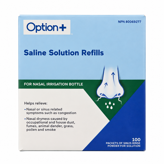 Option+ Nasal Rinse Solution Refills, 100 Count