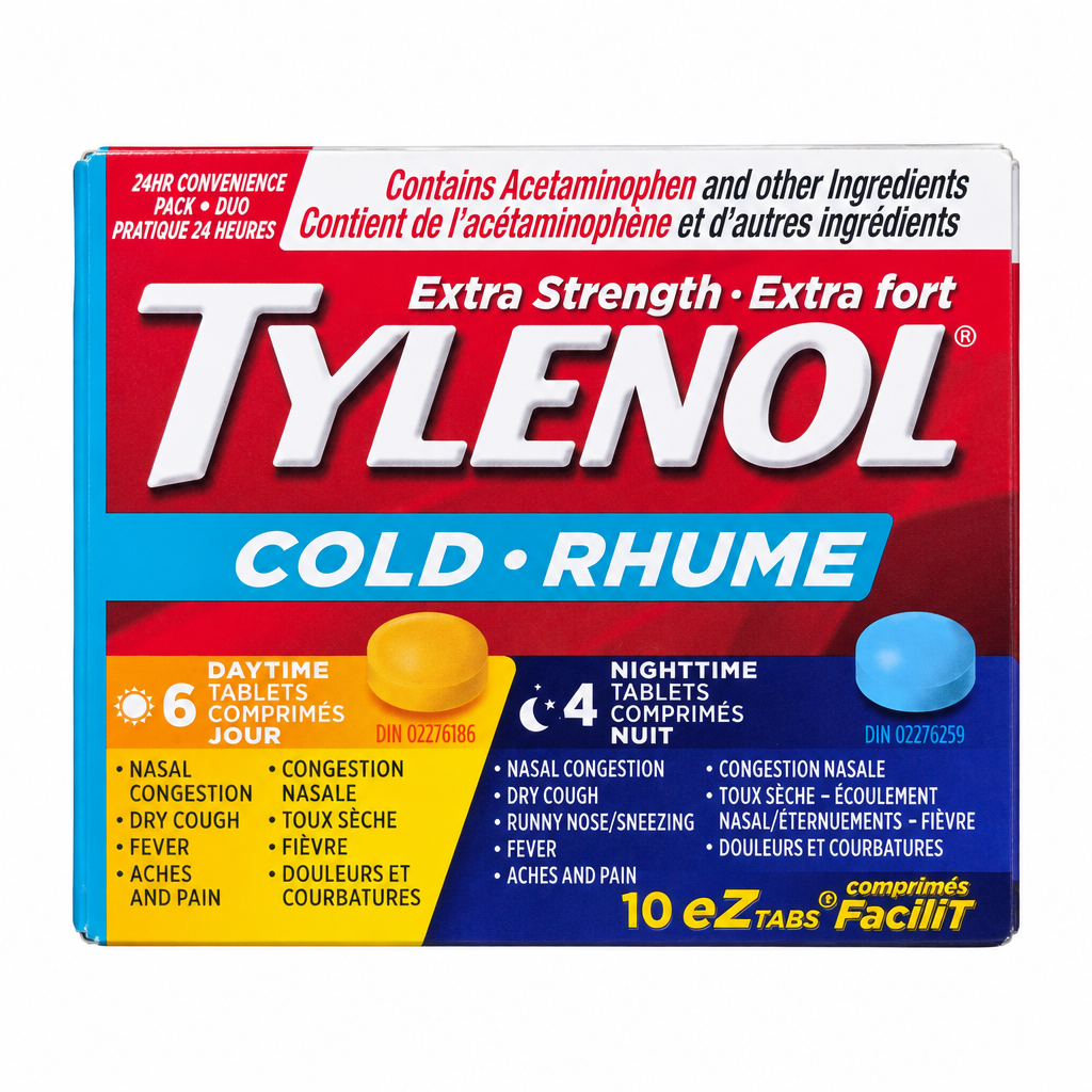 TYLENOL COLD X-STR DN TABS 6+4S