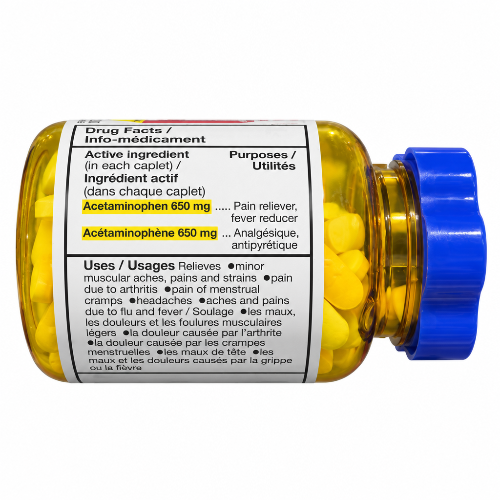 Option+ Arthritis Pain Relief 650 mg Extended Relief Caplets, 100 Count