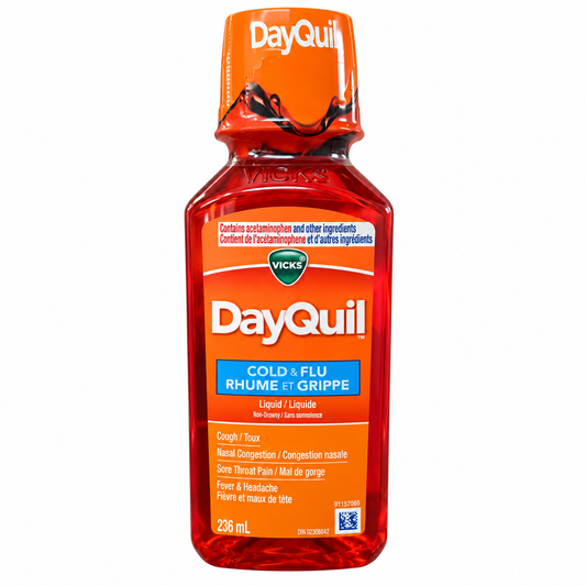 Vicks DayQuil Cold & Flu Berry Liquid, 236 mL