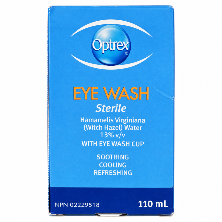 Optrex Sterile Eye Wash with Eye Bath, 110 mL