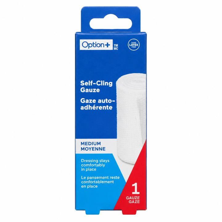 Option+ Self-Cling Gauze Medium, 7.6 cm x 4.1 m
