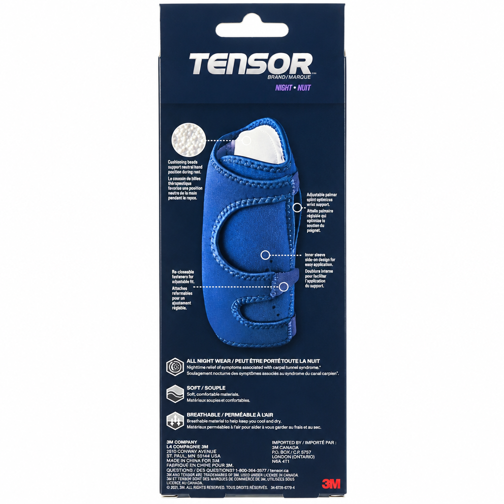 3M TENSOR ADJUSTABLE NIGHT COMFORT WRIST SUPPORT 1S