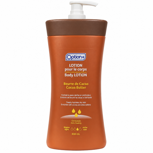 OPTION+ Cocoa Body Lotion, 600 mL