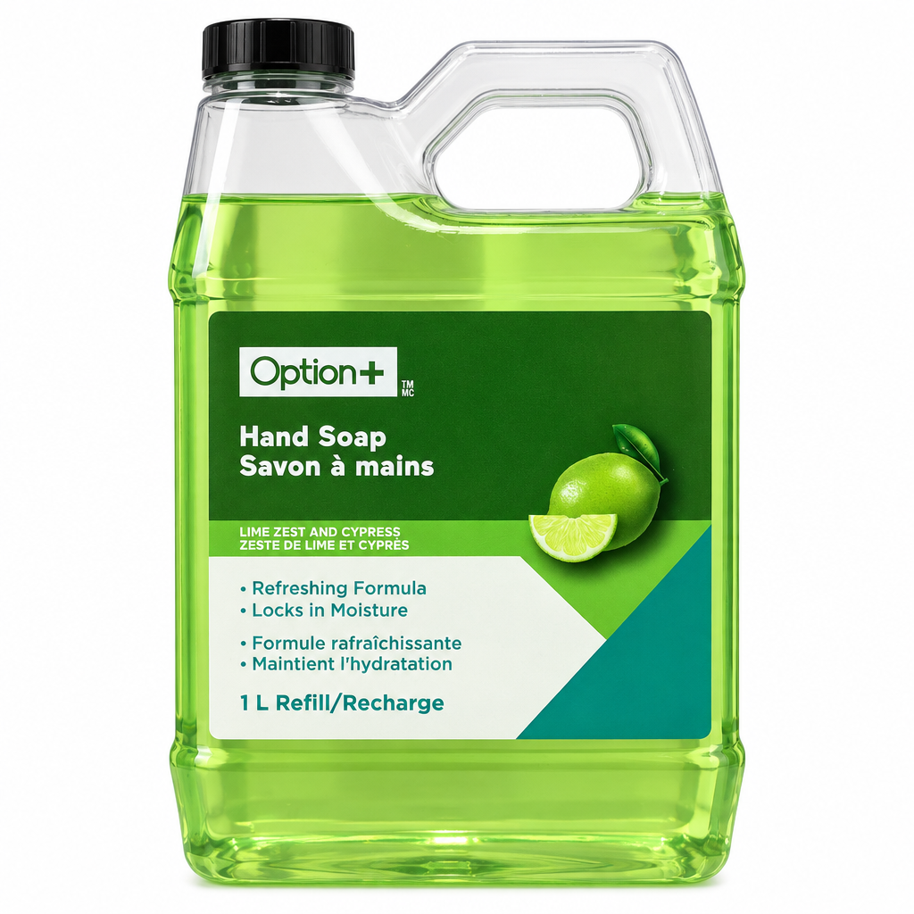 Option+ Lime Zest & Cypress Refreshing Hand Soap, 1 L