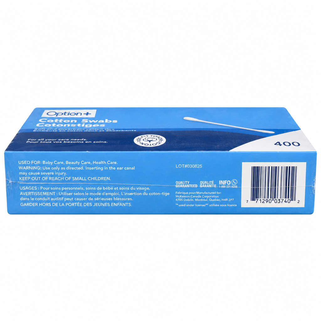 OPTION+ COTTON SWABS 400