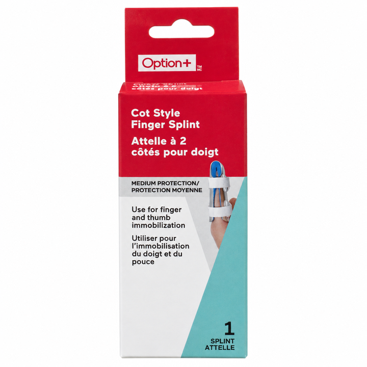 Option+ Cot Style Finger Splint, Medium