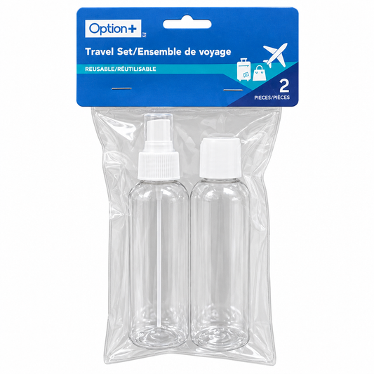 Option+ Travel Bottles, 2 x 120 mL