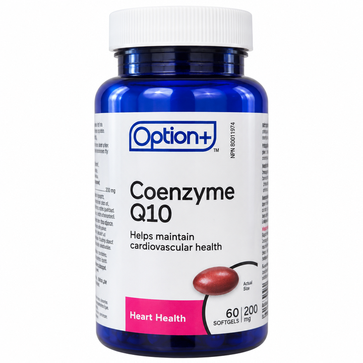 Option+ Coenzyme Q10 200 mg Softgels, 60 Softgels